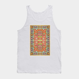 Red Green Blue Gold Persian Pattern 1800s French Tank Top